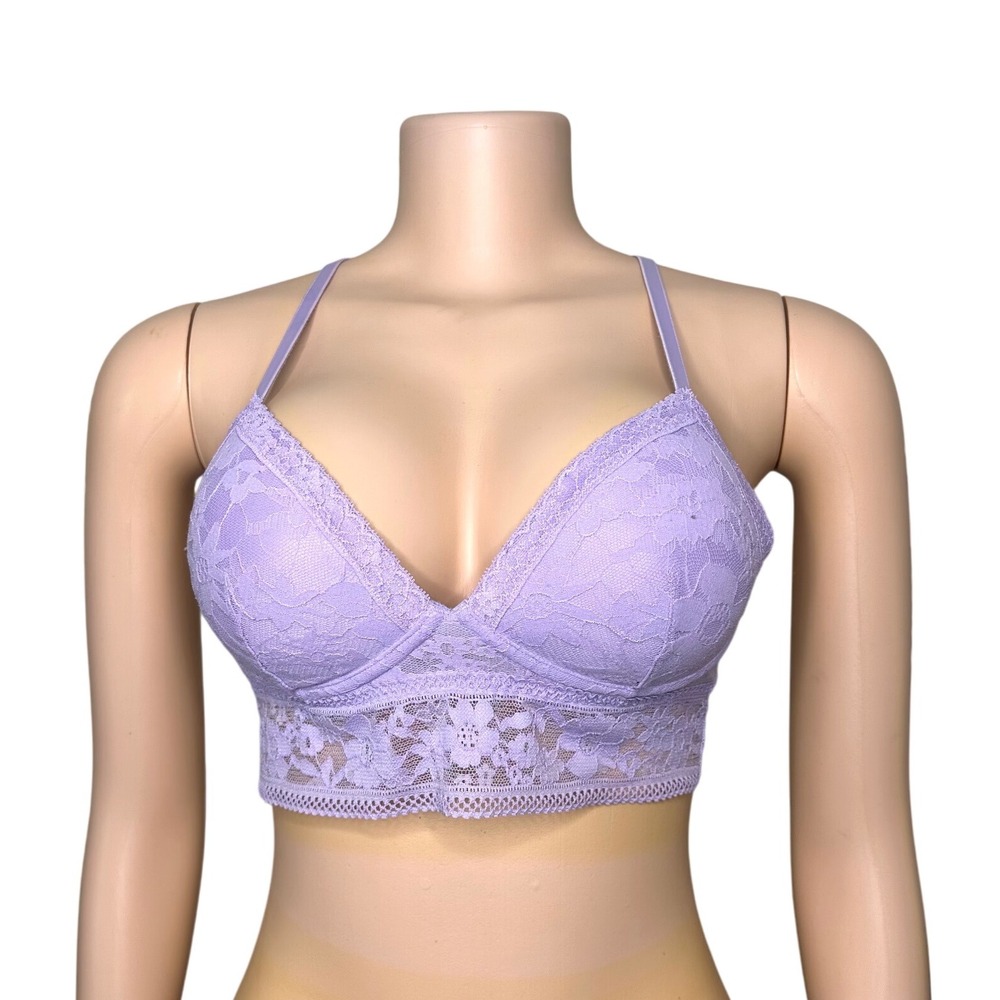Pink By Victoria's Secret Lace‎ Bralette Size S/P Lilac